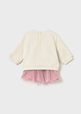 Conjunto Falda Tul Moño Rosa estilo Mayoral